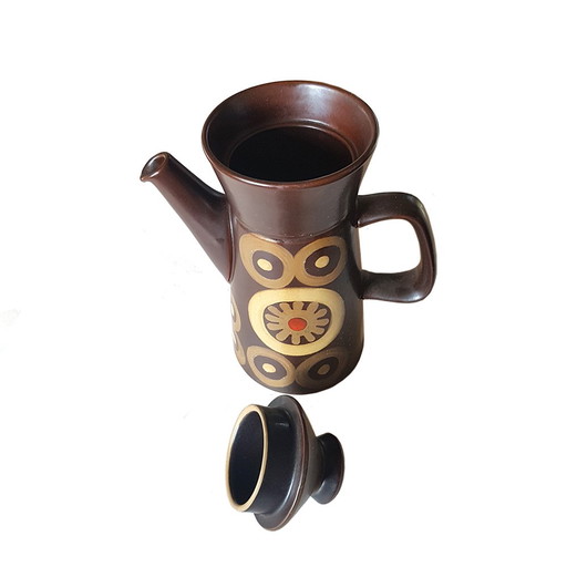 Koffiepot, melkkan en melkkan van Gill Pemberton, jaren 1960, set van 3