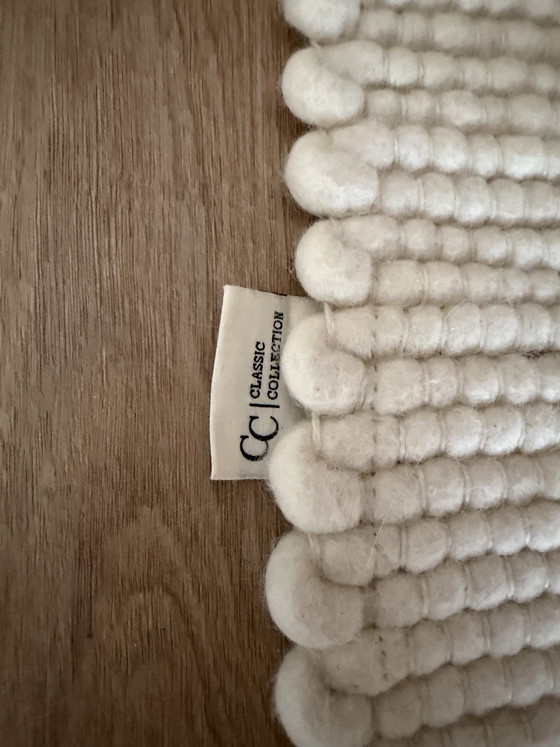 Image 1 of Klassieke collectie vloerkleed van 100% merinowol, wit, 140x200 cm