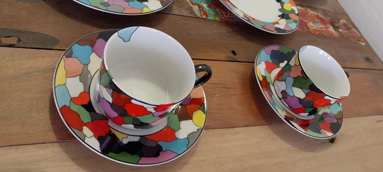 Image 1 of DESIGN-IKONE: Taitù "Dieci" 1986 Zeitkapsel neu 25-teilig – Komplettes Set für 4 Personen + komplettes Ersatzset!