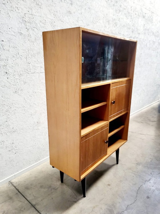 Image 1 of Vitrine haute vintage – années 1950/60 – style moderne du milieu du siècle