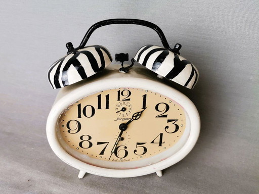 Vintage Duitse wekker met bel van Jerger