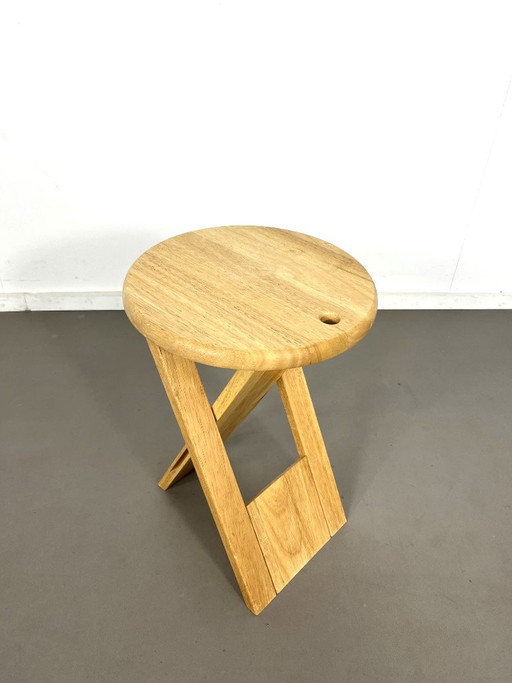 Suzy folding stool in beech wood, designed by Adrian Reed for Princes Design Works LTD, United Kingdom
