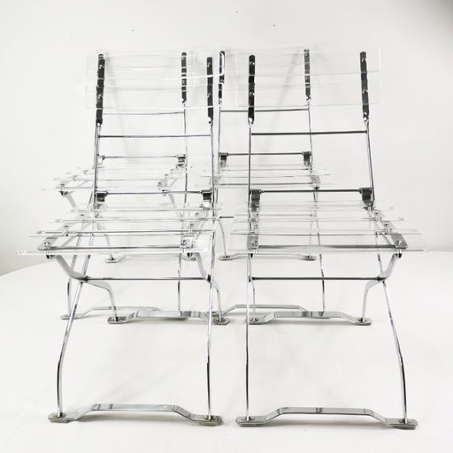 Set von Designer-Klappstühlen, Maison & Jardin Paris, 1970er Jahre