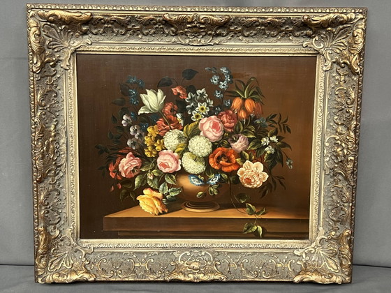 G.v.Ravenstein "Still Life with Flowers". – Paintings & Drawings, Wood (photo 2 of 8)