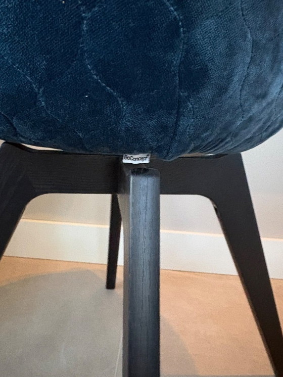 Image 1 of 3x BoConcept Adelaide dining chair blue velvet