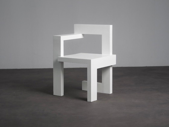 Asymmetrische modernistische houten stoel, Nederland, jaren 70 – Fauteuils, Wood (photo 3 of 8)