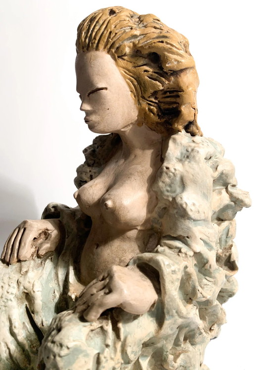 Sculptures Céramique Futuriste Dame des Années 1930 (photo 9 of 14)