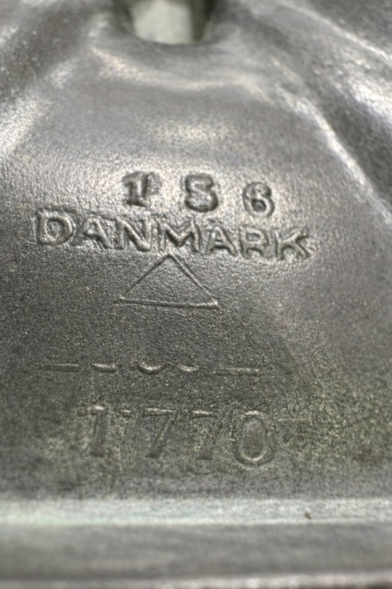 Image 1 of Par de candelabros metálicos Art Déco Just Andersen Denmark Disko Modelo 1770