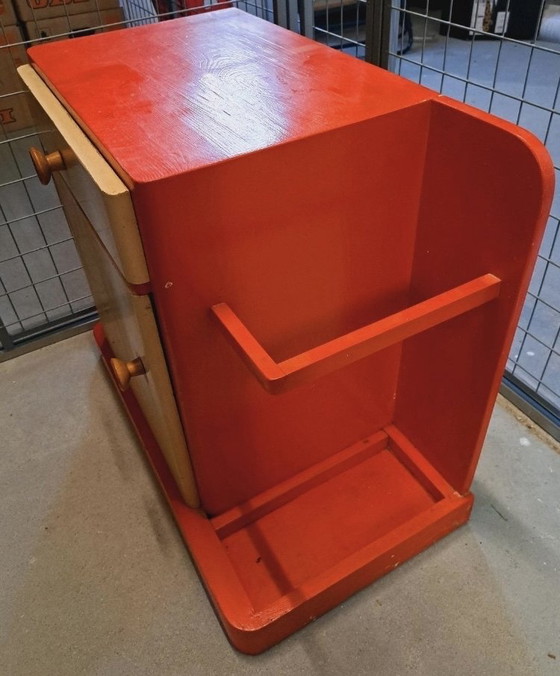 Image 1 of Shoe/wardrobe cabinet, 50s/60s, solid wood, lacquered