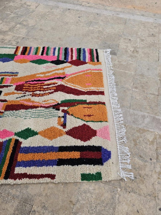 Elegante alfombra marroquí de 220 cm x 270 cm. – Cotton (photo 4 of 8)