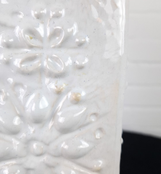 Vintage Scheurich Vase Kosmos Sputnik White Glazed Ceramic 1970s West Germany Model 263-31 (photo 7 of 9)