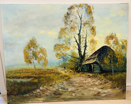 Den Schafstall malen