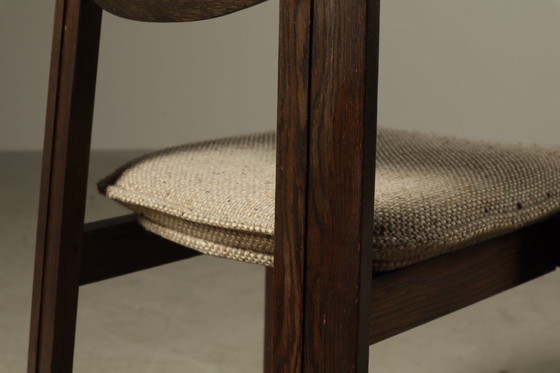 Image 1 of Brutalist Oak Dining Chairs, Netherlands, 1970s – Set of 6