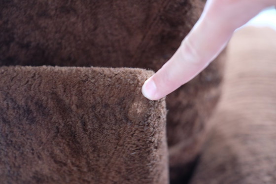 Image 1 of Paar braune Stoffsessel, Italien - 1970er Jahre