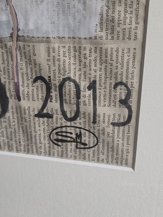 Image 1 of Salvatore Masciullo verf op krant 