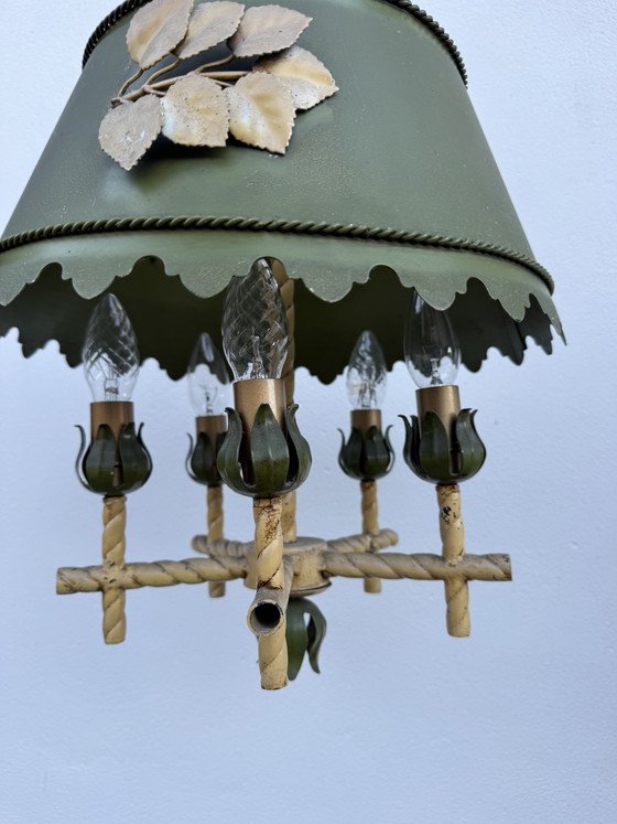 Florentine Chandelier Hollywood Regency Style 60s – Metal (photo 14 of 15)