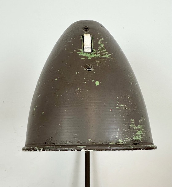 Image 1 of Brown Industrial Workshop Table Lamp, 1960s
