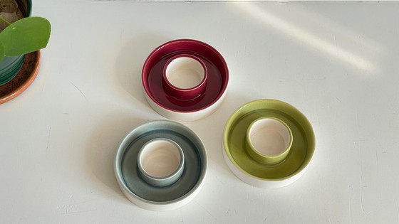 Image 1 of CANDLESTICKS Tealight Holder Crackled Ceramic