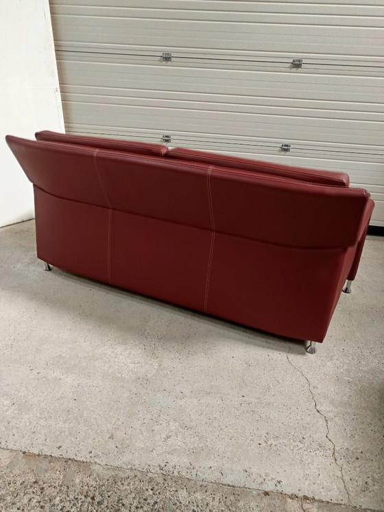 Image 1 of Set di divani Leolux Paian 2 posti 3 posti Senso Granata Pelle