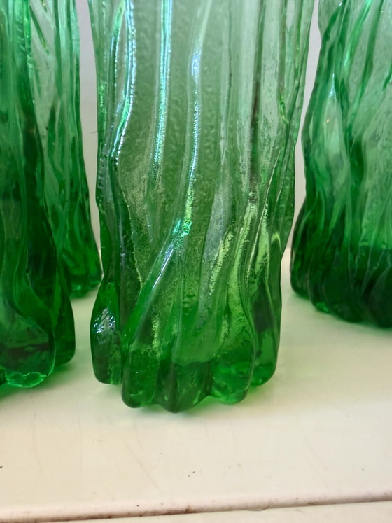 Vintage Italiaanse Bark Glas Karaffenset – Glazen & Karaffen, Italian Design (photo 3 of 6)