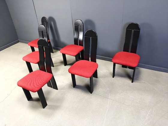 Image 1 of Sedie da pranzo postmoderne, anni '80