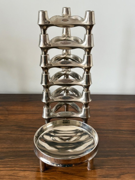 Image 1 of Nagel & Stoffi per BMF - set di candelieri modulari + ciotola anni '70