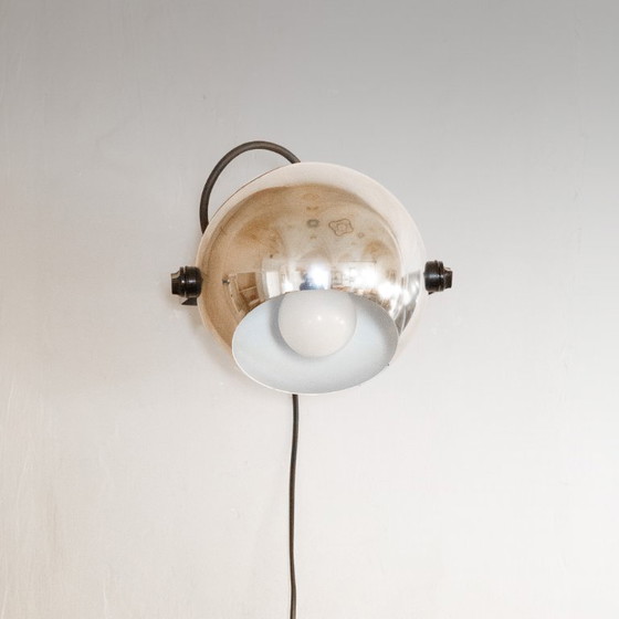 Image 1 of 1x Paar Targetti Sankey "Alta Lite" verchroomde wandlampen - Space Age Spotlights