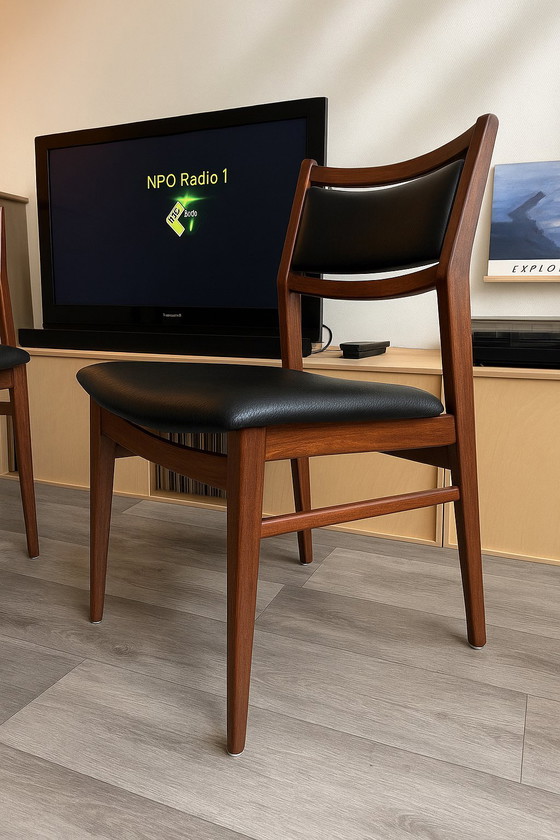 Image 1 of 4 Danish design chairs made of Teak