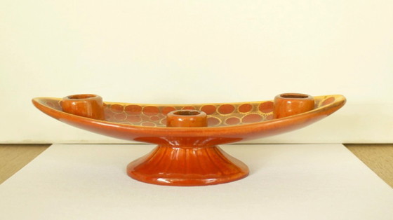 Germany Ceramic Candle Holder Jasba Keramik, 60s-70s Pop Art Style I (photo 3 of 11)