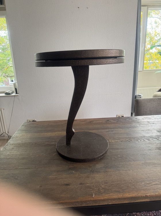 Original Fendi Beistelltisch – Beistelltische, Leather, Metal (photo 12 of 15)