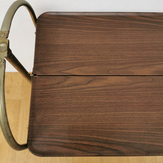 Image 1 of Carrello bar vintage pieghevole, carrello porta bevande, carrello portavivande