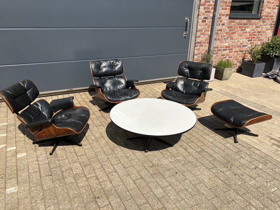 Image 1 of Late 50's Vintage Eames Lounge Chair Group Set Contura/Fehlbaum (Vitra) in License of Herman Miller