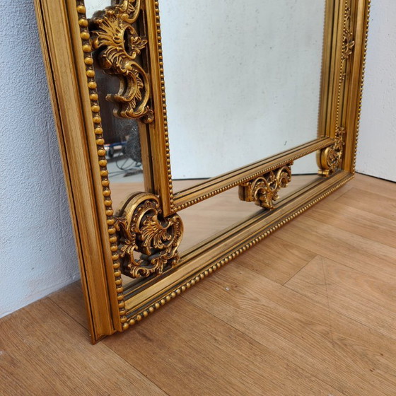 Image 1 of Vintage Goudkleurige Barok Rococo spiegel schouwspiegel
