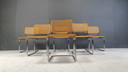 Set van 6 vintage Cesca-stoelen in Marcel Breuer-stijl, gemaakt in Italië, jaren 1970