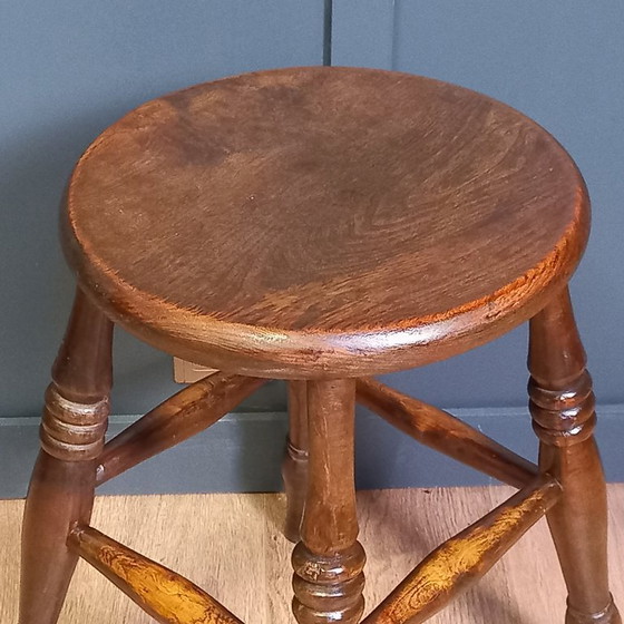 Image 1 of Antique Windsor (pub) stool