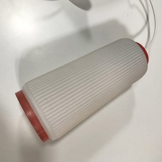 Image 1 of Hanging lamp - Opaline & Perforated Metal - Jo Hammerborg - Fog & Mørup - 1960