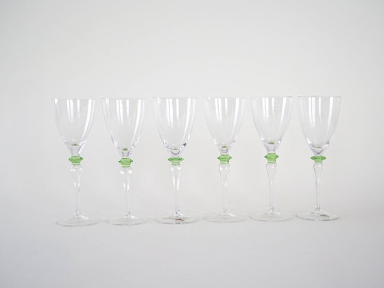 Image 1 of Set van zes glazen, Italiaans design, jaren 70, gemaakt in Italië.