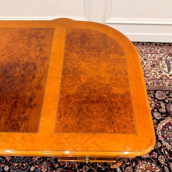 Antique Classic Italian Desk with Back Panel – Wood, Brass (photo 19 of 20)