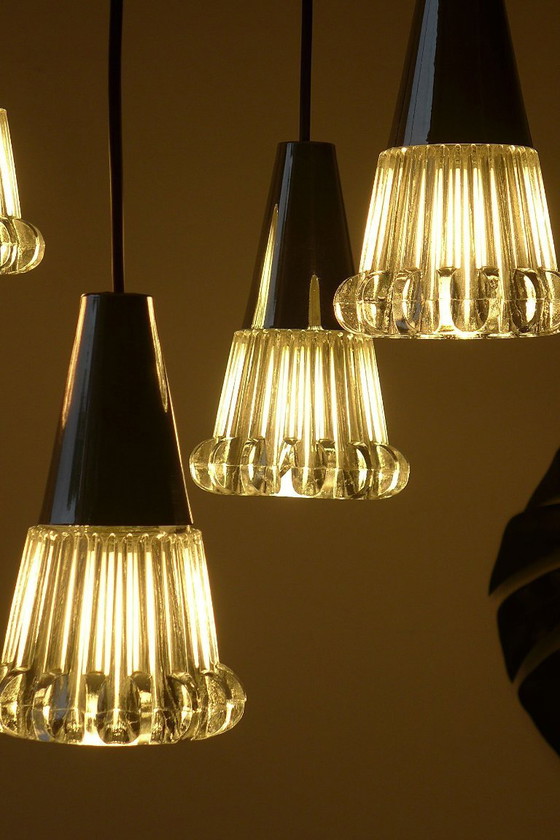 Image 1 of Vintage pendant lamp 60s 70s chandelier Richard Essig Space Age lamp