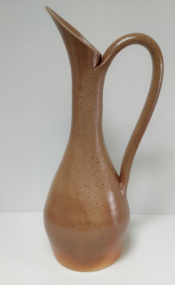 Image 1 of Pyriet aardewerken kan, jaren 70, hoogte 40,5 cm