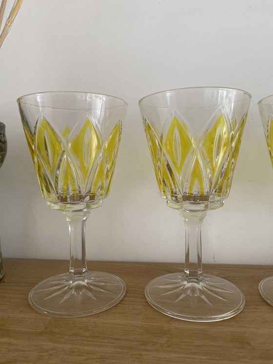 Image 1 of Vintage kristallen Franse wijnglazen