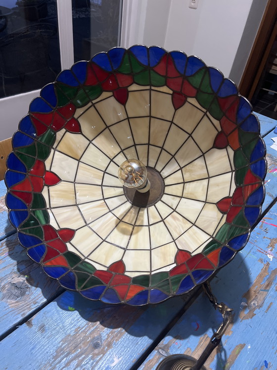 Image 1 of Lampada a sospensione vintage anni '90 in stile Tiffany