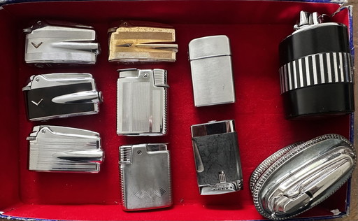 Lot 10 Briquets Ronson vintage