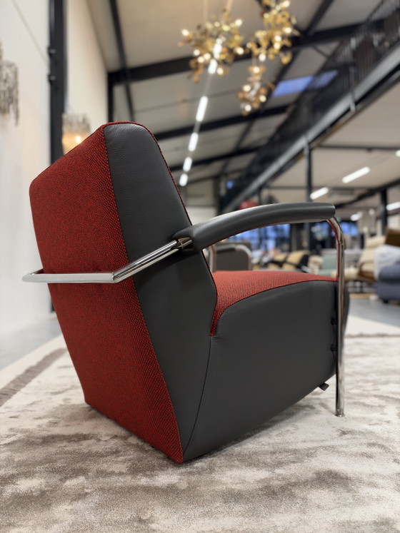 2 Poltrone Leolux Scylla rosso grigio, Altro, Pelle (foto 5 di 9)