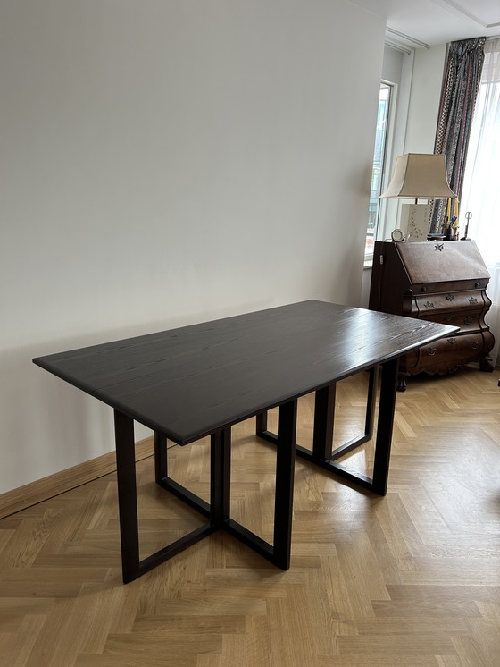 Image 1 of Oak Dining Table, + 6 chairs , 1980.