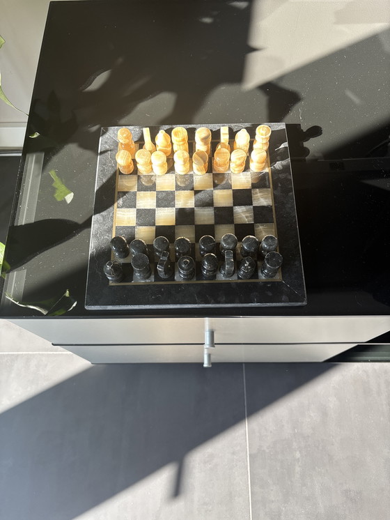 Image 1 of Schaakset van echt marmer