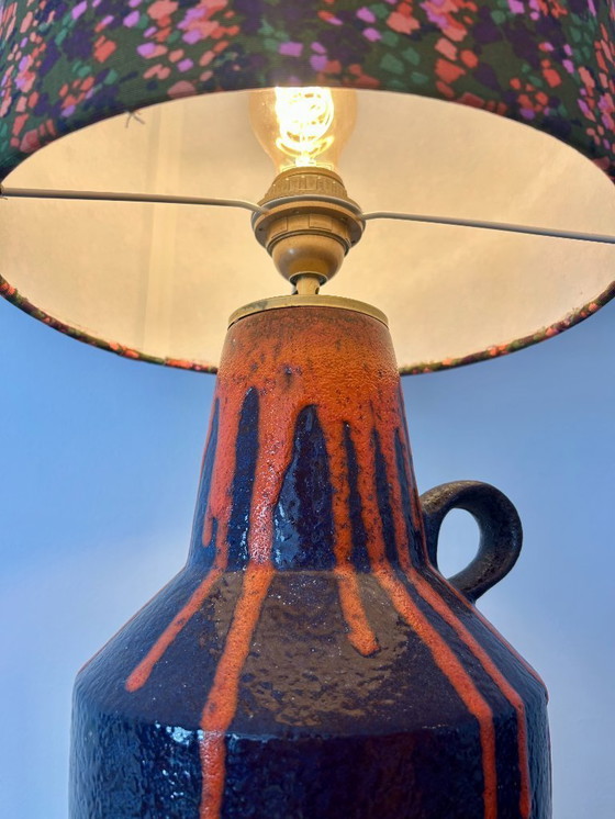 Image 1 of Impressionante lampada da terra Scheurich con smalto luminoso Fat Lava