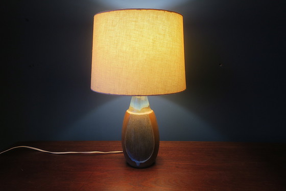 Image 1 of Ceramic Table Lamp with Original Shade by Michael Andersen & Son, Denmark 1960s