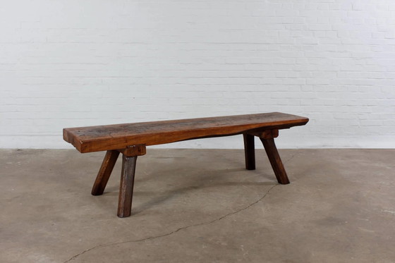Banc de Boucher Restauré, Banc d'Assise, Table Basse, Banc à Fleurs – Wood, Industrieel (photo 4 of 12)