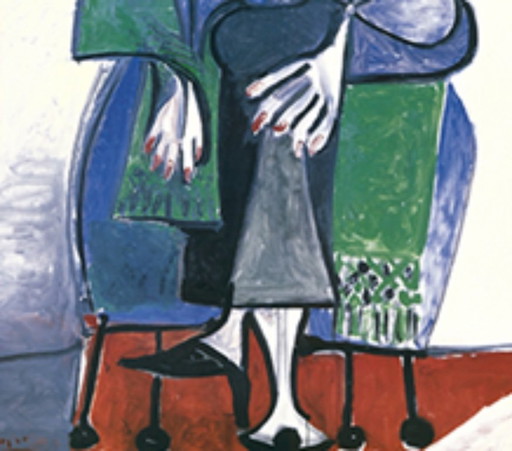 Femme Assise à l'Écharpe Verte – Pablo Picasso Stampa artistica dopo il 1960 Originale – giclee prints, Paper (photo 2 of 5)